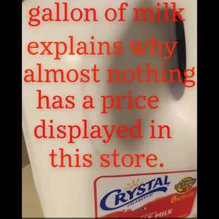 I bought a dozen eggs, block of cheese, 15oz mayo, celery, one loaf of bread, three 2 liter bottles of soda and one gallon of milk for $66.