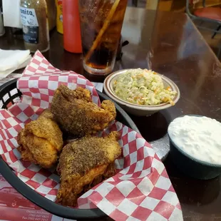 Chicken basket- subbed cottage cheese for fries