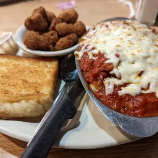 Chicken Parmesan Special with Fried Okra