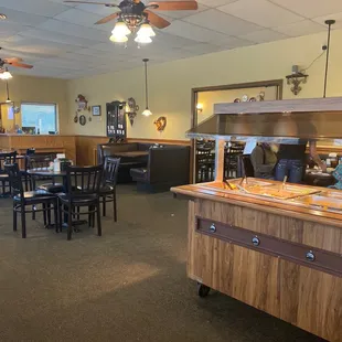 The view towards the door and part of the buffet, which is $9.99 per person all you can eat at the time of this post.