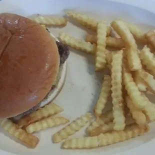 Texas cheeseburger with fries