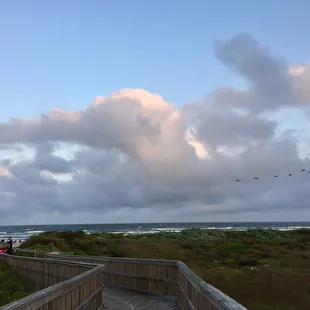 Boardwalk into the beach
