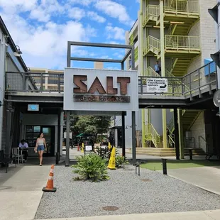 Outside the restaurant