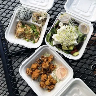 Garlic Mahi (Special), Tofu Salad, &amp; Baby Tako