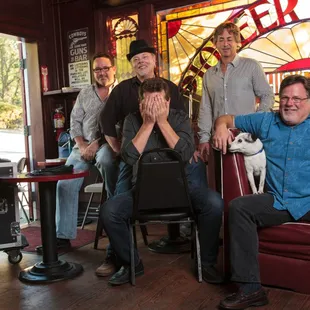 Dutch Uncle in a photo shoot at the historic Pioneer Saloon in Woodside. Dutch Uncle plays The Eagles, The Who, Elton John, and other fav&apos;s.