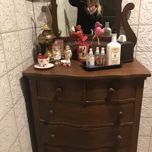 Darling ladies room! Charming and sweet. :)