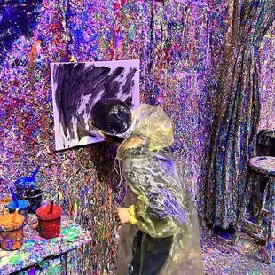 Painting the background first