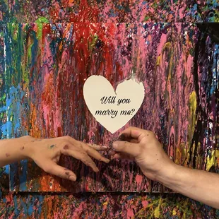 Propose in our Splatter Room!