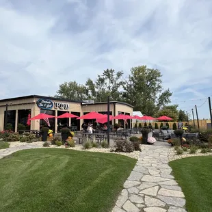 outside, sushi and sashimi