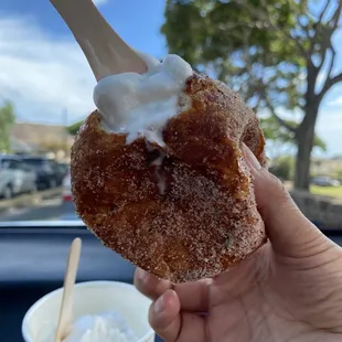 Malasada w ice cream is bomb
