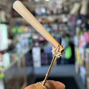 Cannabis leaf roach clip $10(+tax)