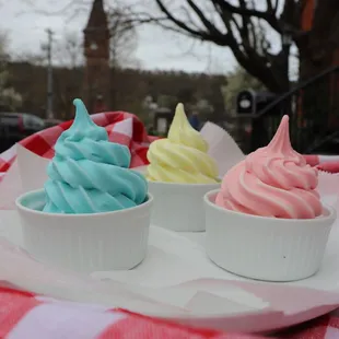 Thousands of flavor options available with our soft serve ice cream!