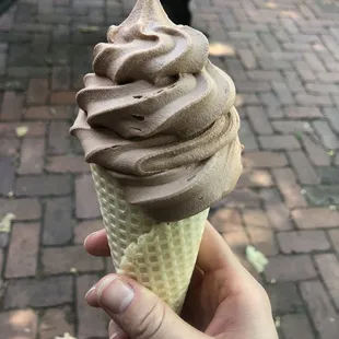 Chocolate with peanut butter soft serve