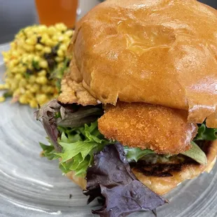 The Crispy Cod Burger with Curried Couscous