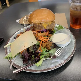 Towering warm meatloaf sandwich