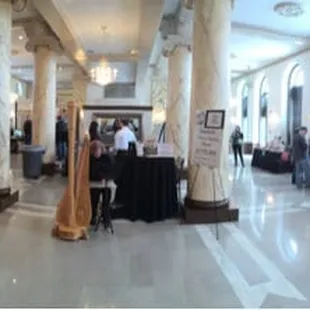 Panoramic shot of the crystal room during a bridal show