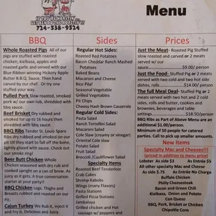 Catering Menu