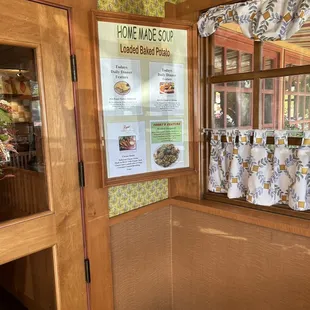Front door menu board