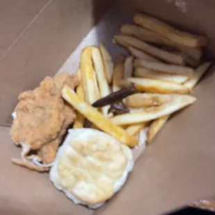 Dirty French fry&apos;s included in my son&apos;s dinner
