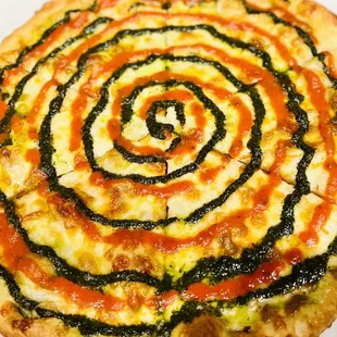 a spiral pizza