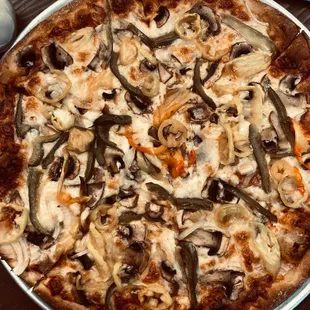 Veggie Pizza sans olives, and right consistency all around!  Not soggy like a lot of veggie pizzas.