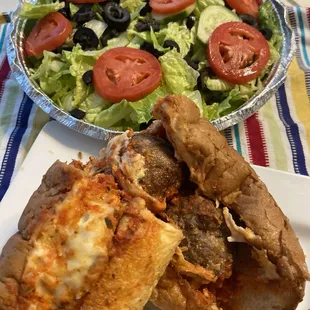 Homemade meatballs elevate this hot meatball sub. Fantastic
