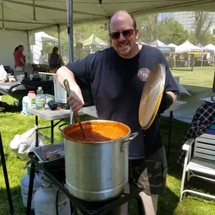 Cooking up some chili at the Sacramento Beer and Chili Festival