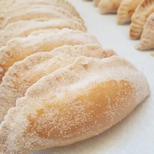 Empanadas for dessert. Custard, Pineapple and Strawberry