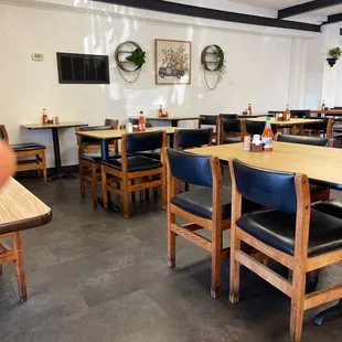 Dining inside