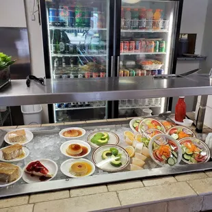 Last part of the cafeteria style set up, salads, some of their deserts