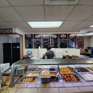 Fuller shot of the cafeteria style line