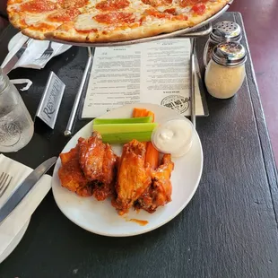 Pizza and wings