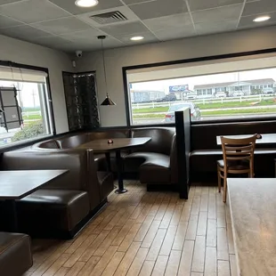 a view of the inside of a restaurant