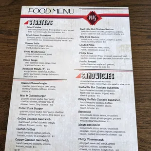 I have notes for the graphic designer. Front of menu.