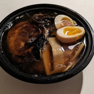 Shoyu Ramen with broth added in. Since the broth wasn't even hot, this was only okay at best. Don't get ramen to go
