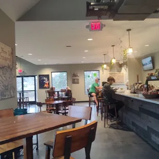 the interior of a coffee shop