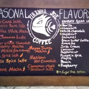 Seasonal Flavored Lattes. Full flavor list.