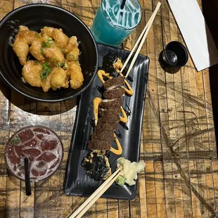 Appetizers and drinks