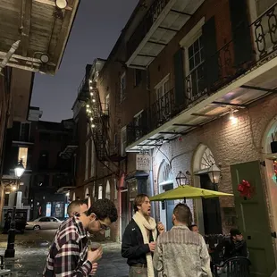 Outside alley seating