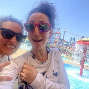 Cabanas have a great views of the kiddie slides and waterfall