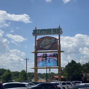 Outside service road entrance