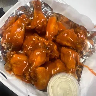 Mild wings extra crispy!! Soooo yummy!