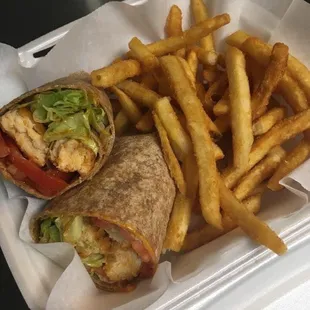 Breaded buffalo chicken wrap! Yum!!