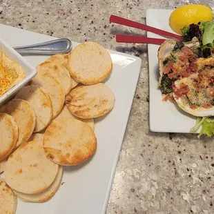Crab Dip and Oysters Rockefeller