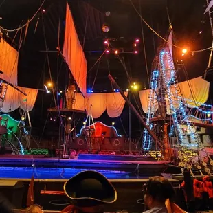 a pirate ship on display