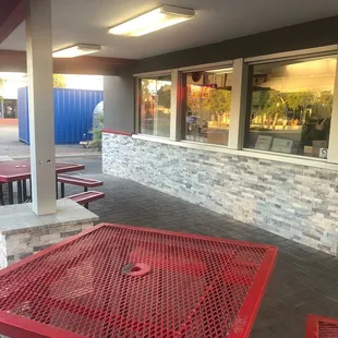 Outside seating only and CASH ONLY