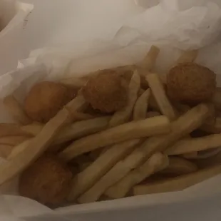 The Ok scallops and fries