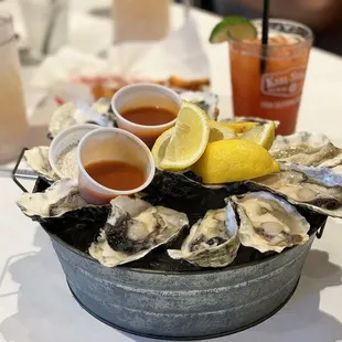 Oysters w/ Lemon &amp; Tabasco