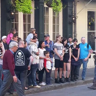 The Captain telling stories