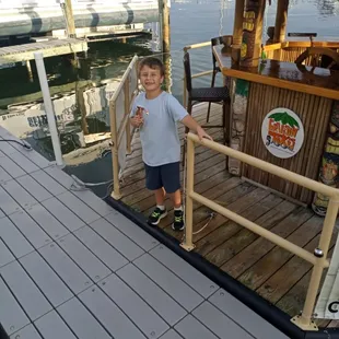 Jayse trying to sink one of the cruising tikis.